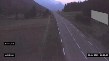 Webcam au col d'Ornon, dans la commune de Chantepérier. Vue orientée vers Ornon, en venant de Valbonnais
