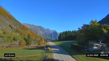<h2>Webcam au col d'Ornon, dans la commune de Chantepérier. Vue orientée vers Ornon, en venant de Valbonnais</h2>