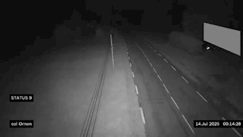 <h2>Webcam au col d'Ornon, dans la commune de Chantepérier. Vue orientée vers Ornon, en venant de Valbonnais</h2>