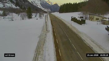 Webcam au col d'Ornon, dans la commune de Chantepérier. Vue orientée vers Ornon, en venant de Valbonnais