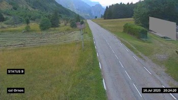 Webcam au col d'Ornon, dans la commune de Chantepérier. Vue orientée vers Ornon, en venant de Valbonnais