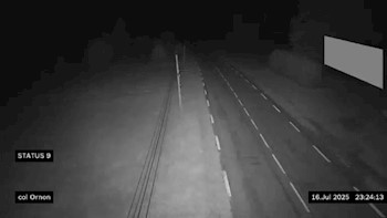 <h2>Webcam au col d'Ornon, dans la commune de Chantepérier. Vue orientée vers Ornon, en venant de Valbonnais</h2>