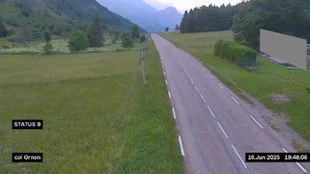 Webcam au col d'Ornon, dans la commune de Chantepérier. Vue orientée vers Ornon, en venant de Valbonnais