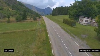 Webcam au col d'Ornon, dans la commune de Chantepérier. Vue orientée vers Ornon, en venant de Valbonnais